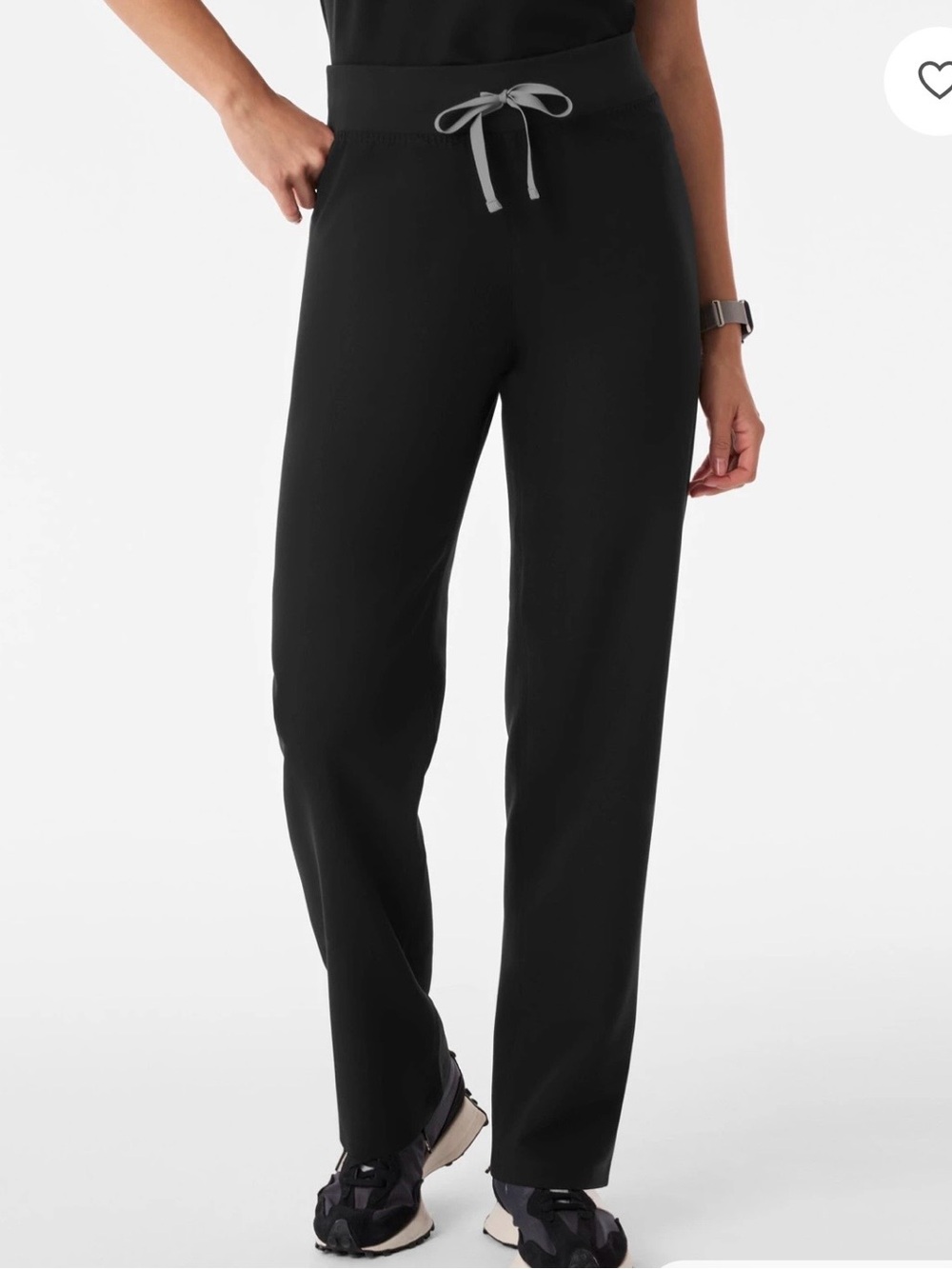 Figs Black Livingston Scrub Pants Sz LT